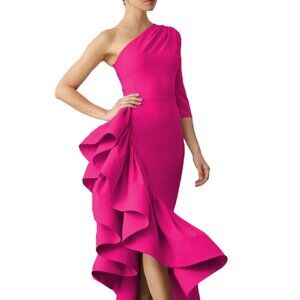 Alba Fuchsia Ruffle Dress
